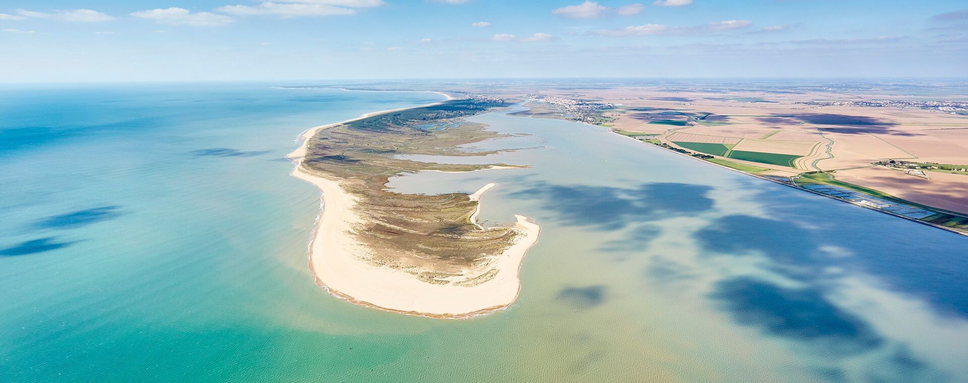 Vue aérienne de la pointe d'Arçay - Vendée - France