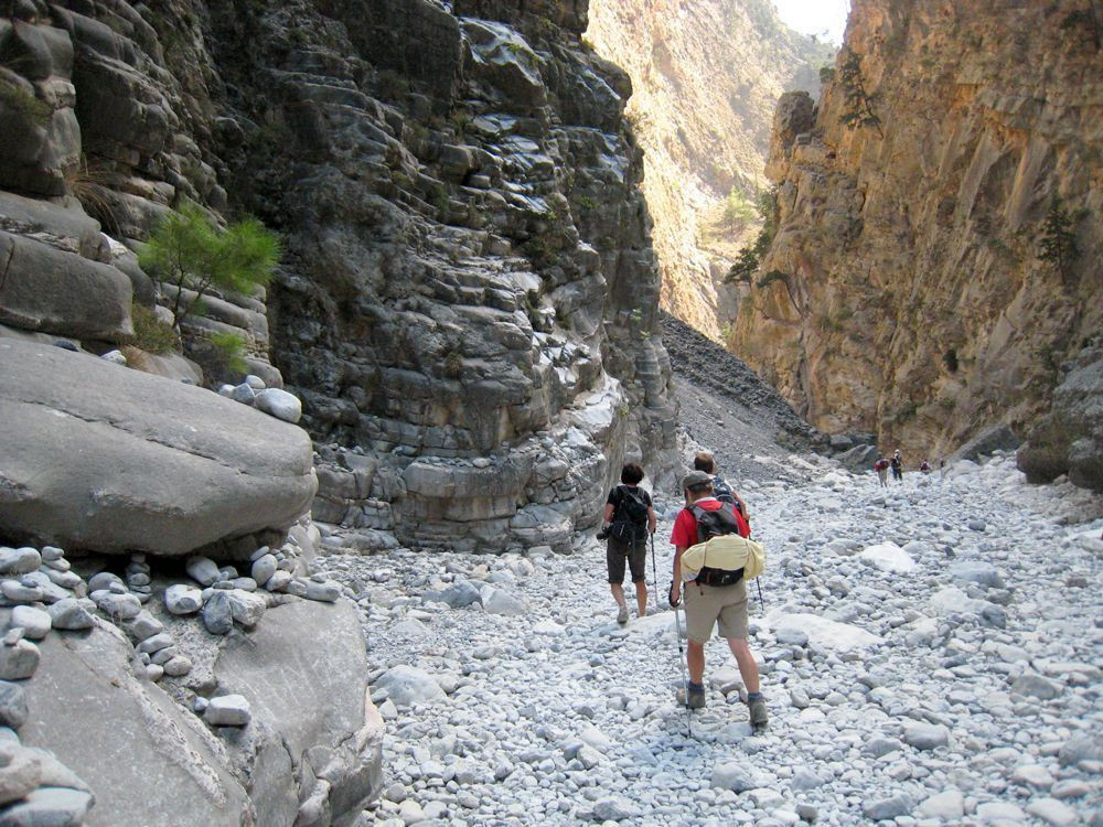 Dans les gorges de Samaria en Crète