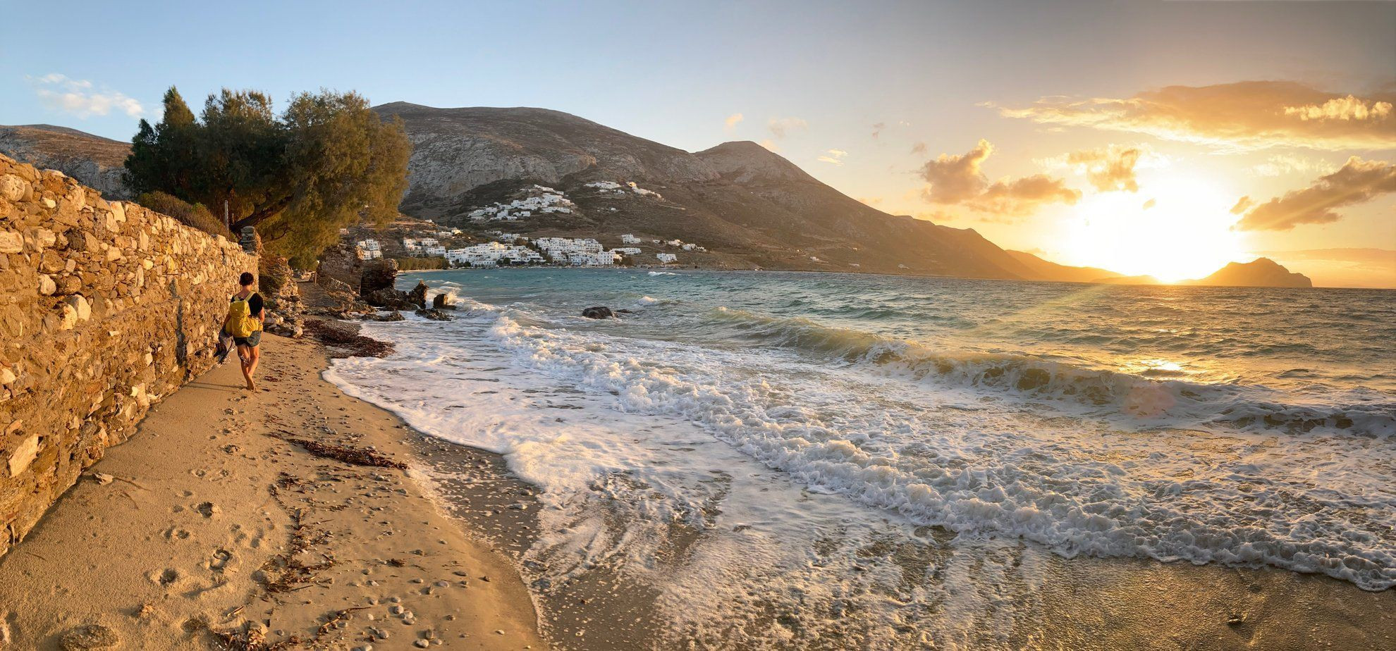 Plage au coucher du soleil - Amorgos - Cyclades - Grèce