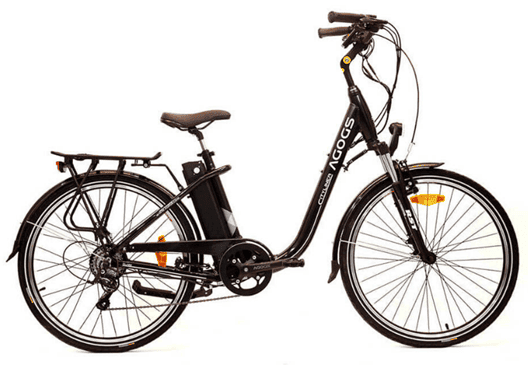 Velo electrique noir pour circuit Prague-Vienne
