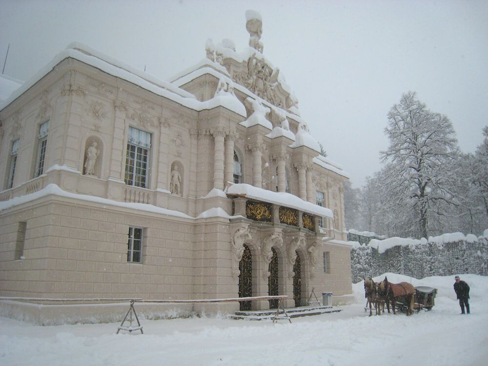 © François Ribard Château de Linderhof sous la Neige © François Ribard