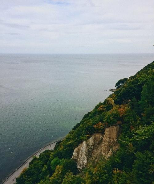 Falaises de craie et côte boisée sur la Baltique - Rügen - Allemagne