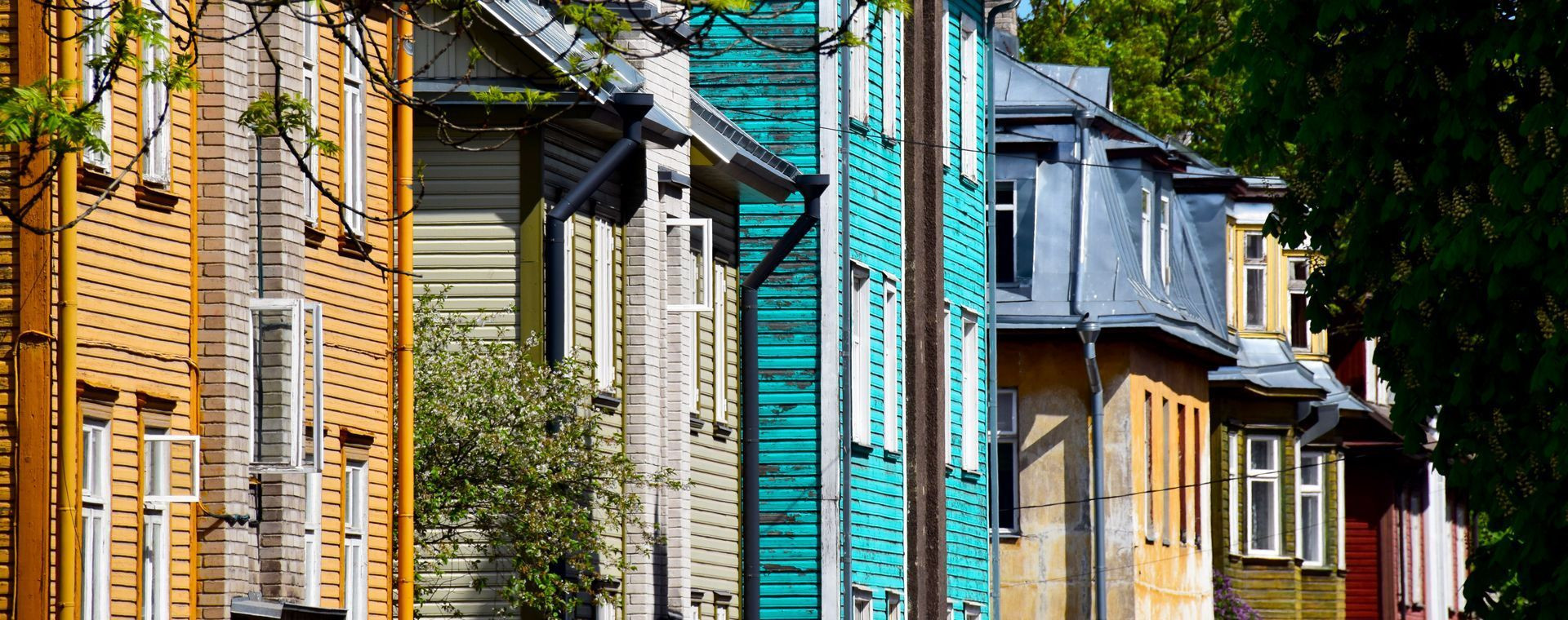 Maisons en bois colorées - Kalamaja - Tallinn - Estonie