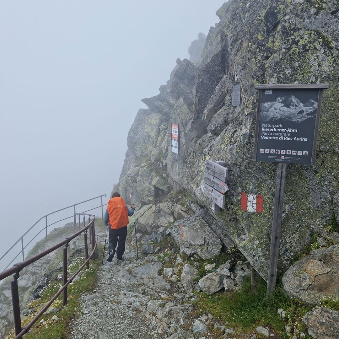 Passage par mauvais temps du Krimmltauern