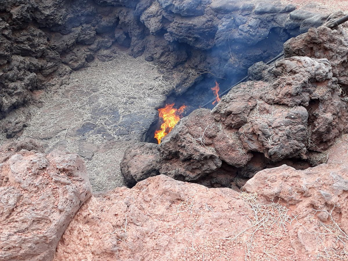 Feu au sommet de l'Islote de Hilario