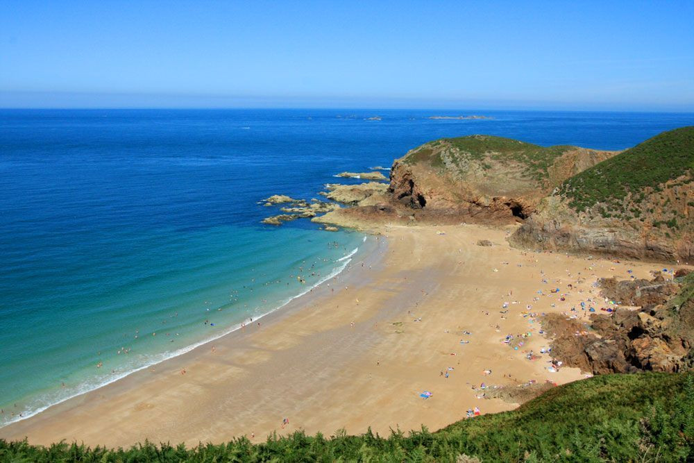 Plage de La Grève de Lecq sur l'île de Jersey © François Ribard