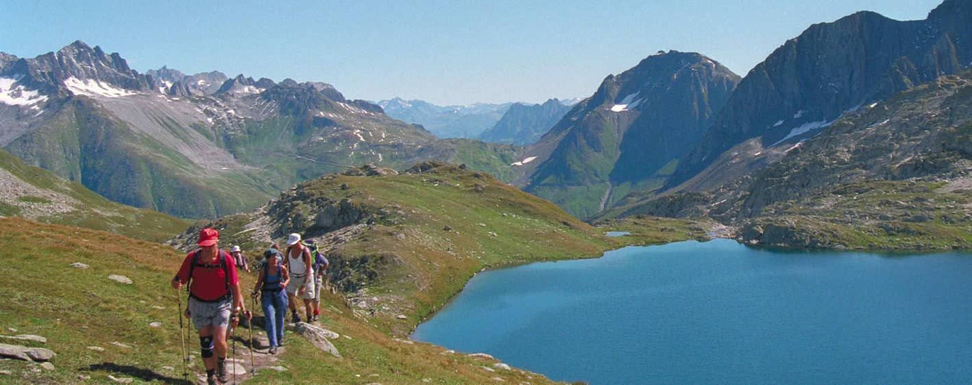 Randonneurs autour d'Aletsch - Valais - Suisse