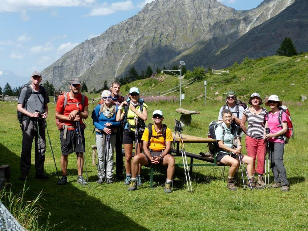 Photo du groupe sur le Tour des Géants