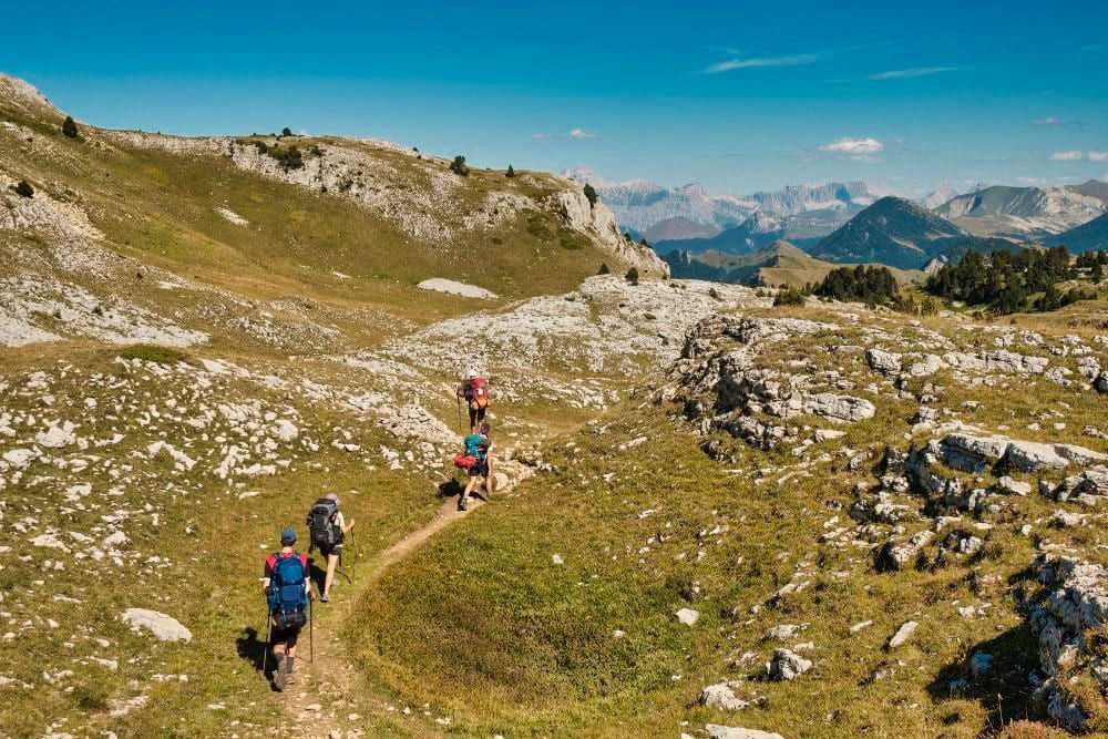 © Timothé Bourdilleau A proximite de la Bergerie de Chamousset, descente vers le pas de l'Essaure © Timothé Bourdilleau