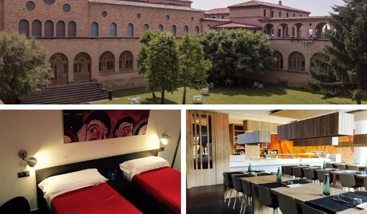 Ancien seminaire en briques avec cour interieure et chambres modernes - Vic Catalogne