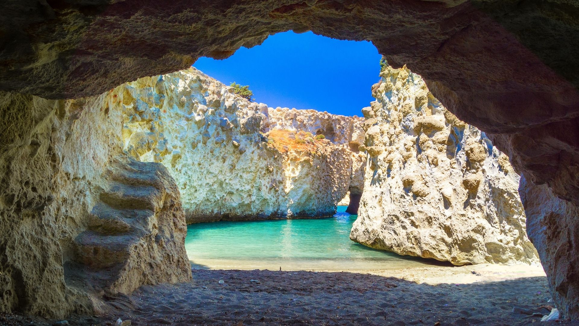 Grotte et plage de Papafragas - Milos - Grèce