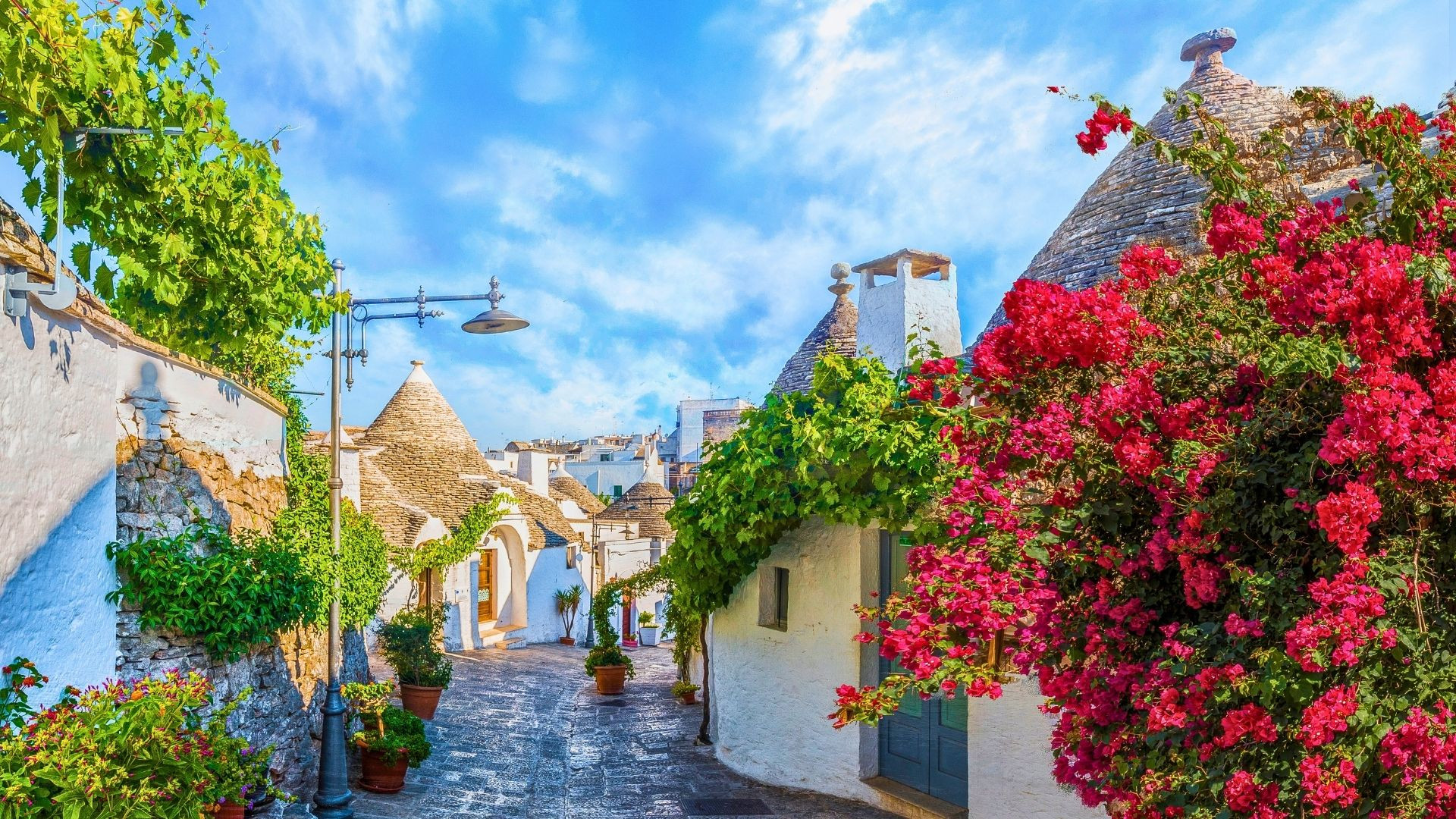 Trulli fleuris d'Alberobello - Pouilles - Italie