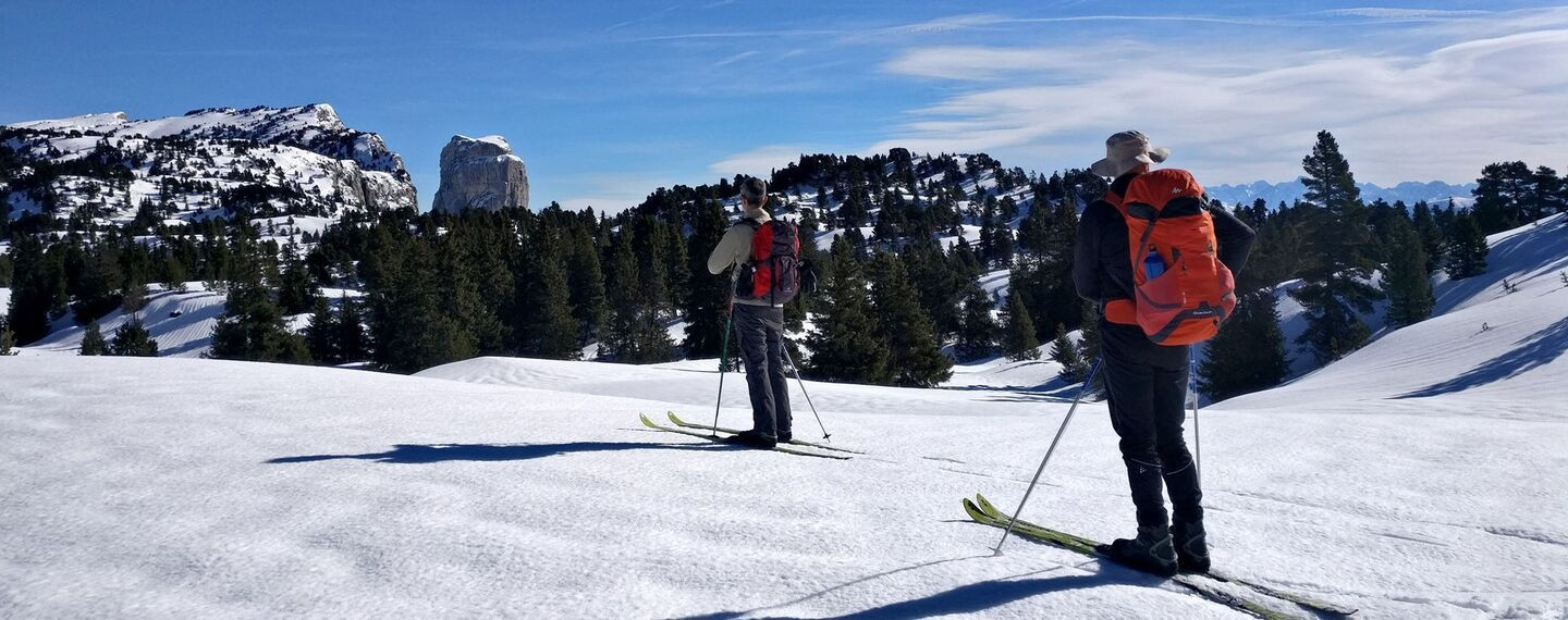 Ski de randonnée nordique sur les hauts plateaux - Vercors - France