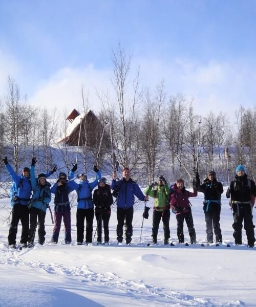 © Doriane Argaud J7 - Arrivée à ski à Nikkaluokta sur la Piste Royale en Suède