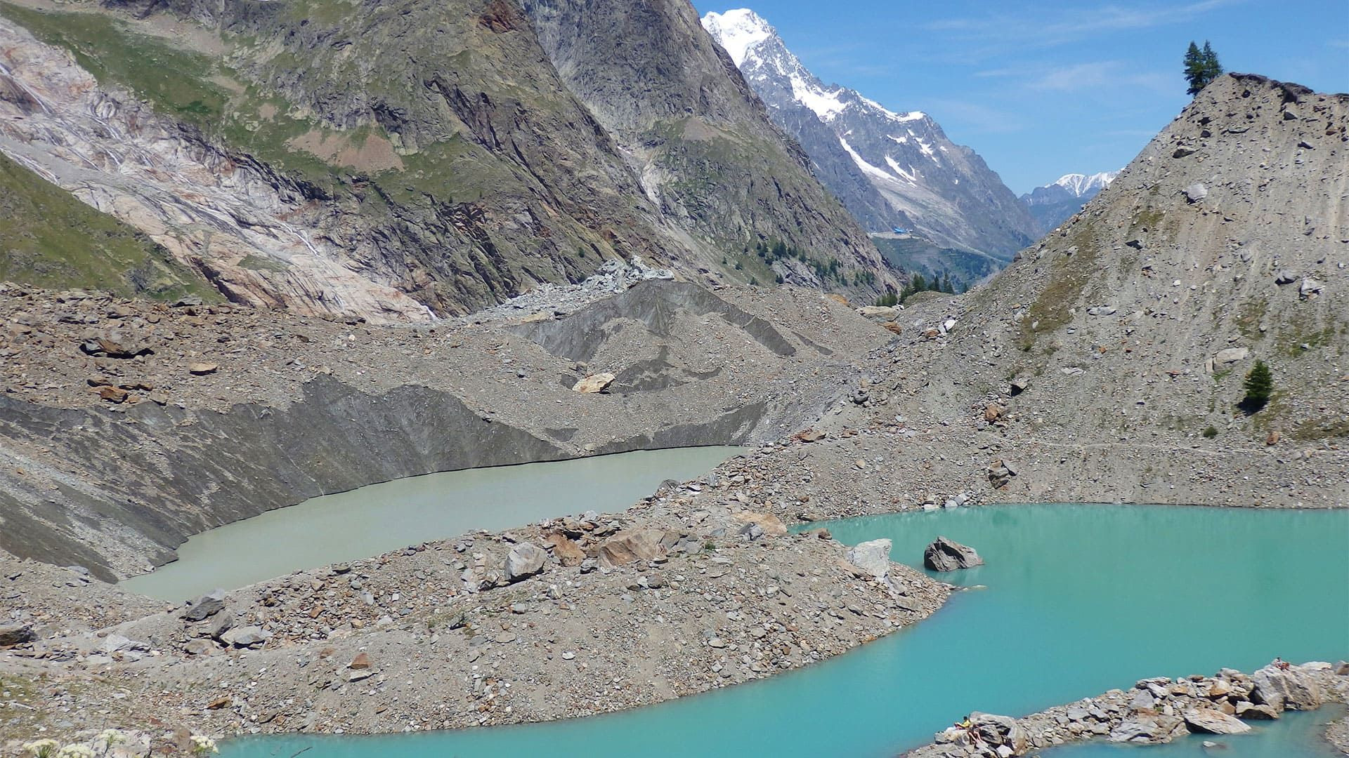 Lac glaciaire du Miage - massif du Mont-Blanc - Italie