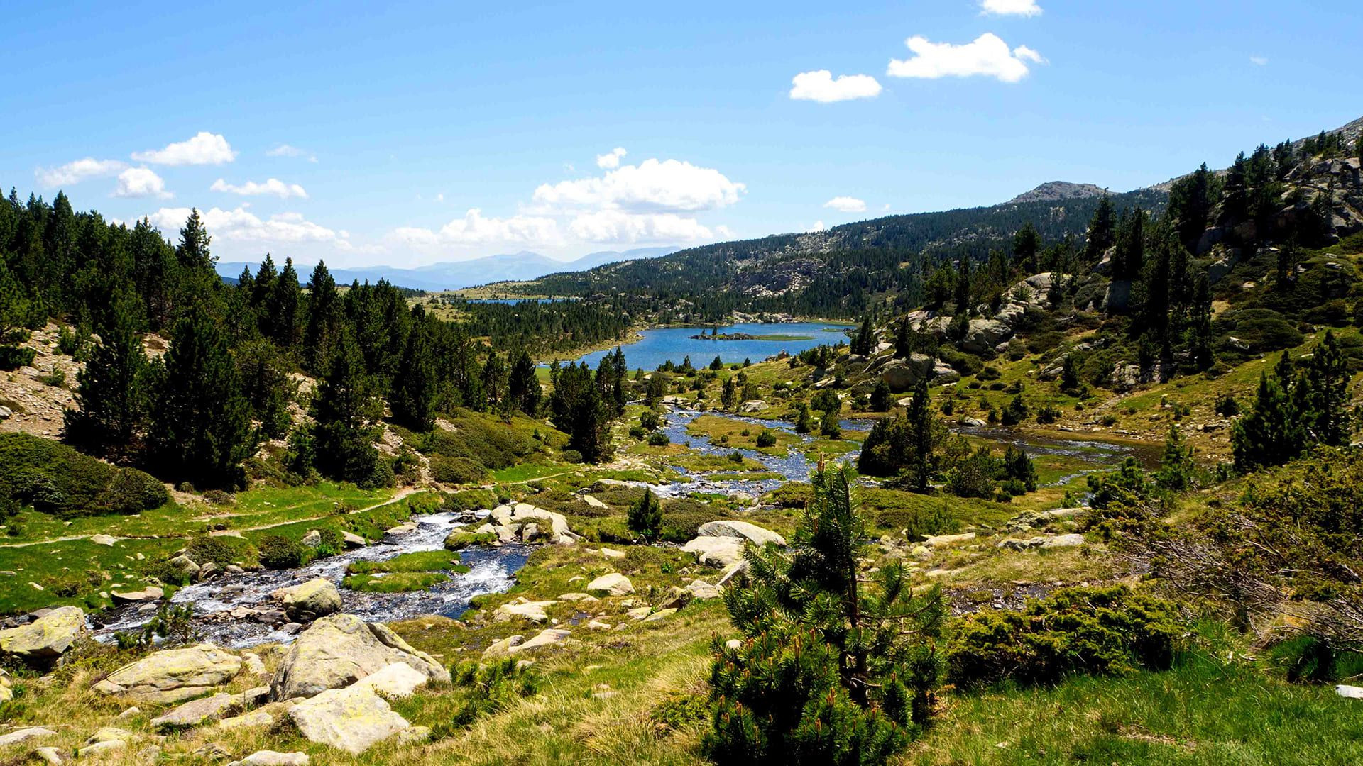 Lacs et ruisseau du massif du Carlit - Pyrénées - France