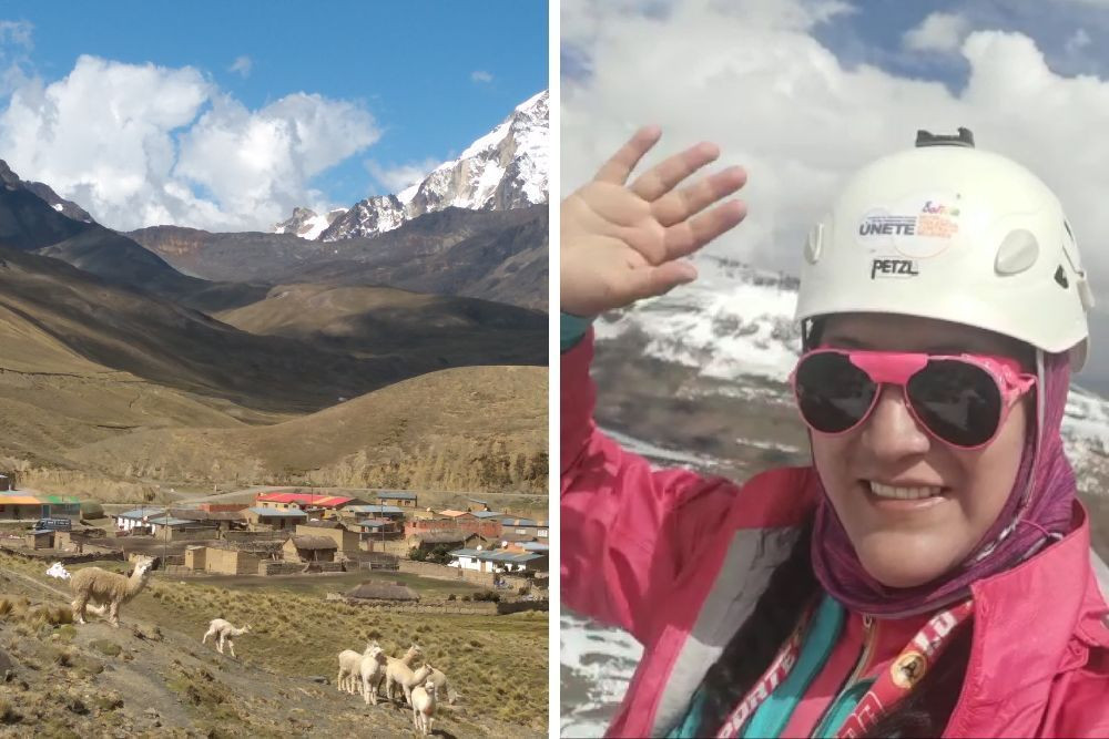 © Guillaume Lorimier Le Huayna Potosí gravi par les cholitas, Bolivie © Guillaume Lorimier
