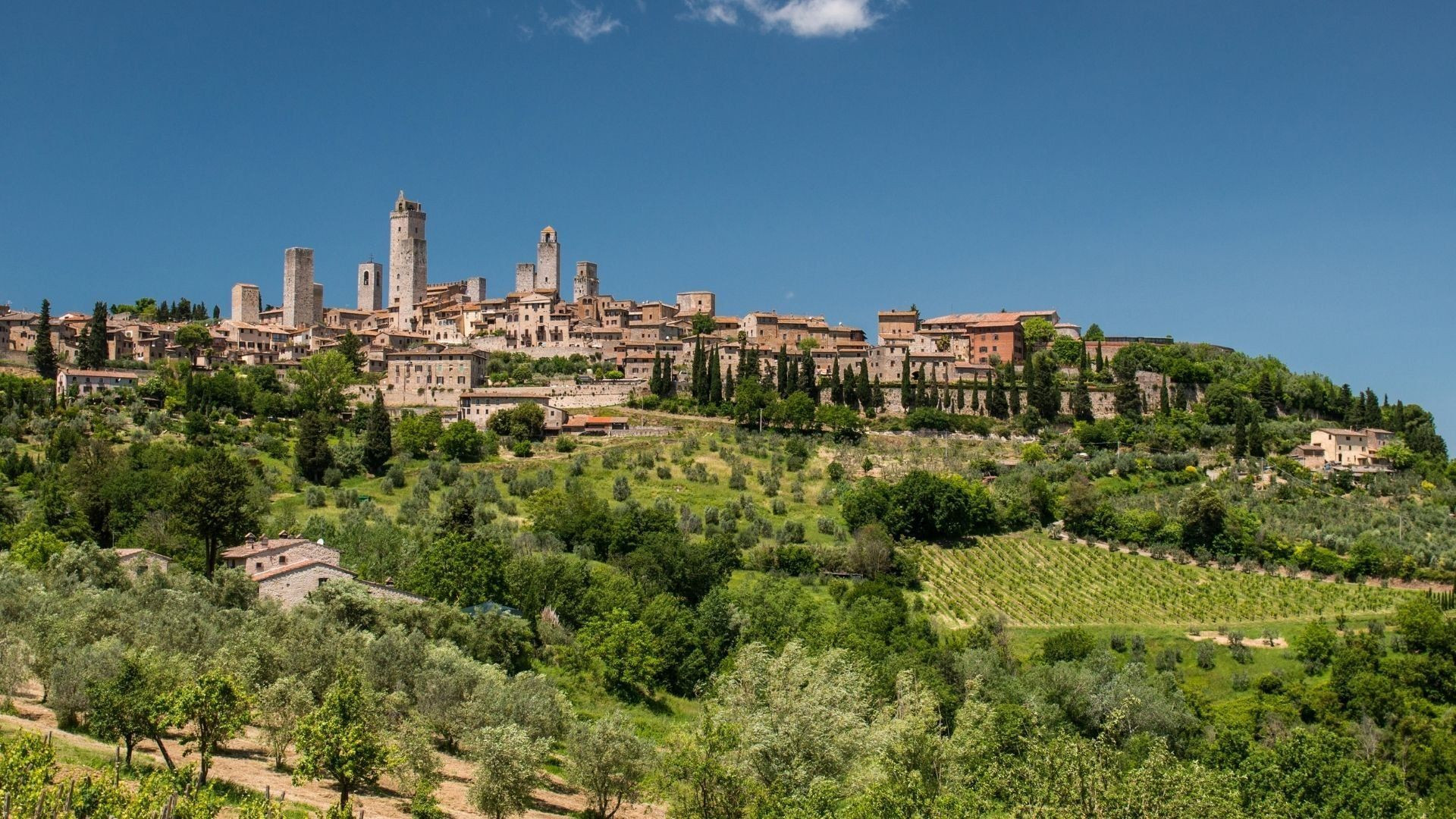 Village perché de San Gimignano - Toscane - Italie