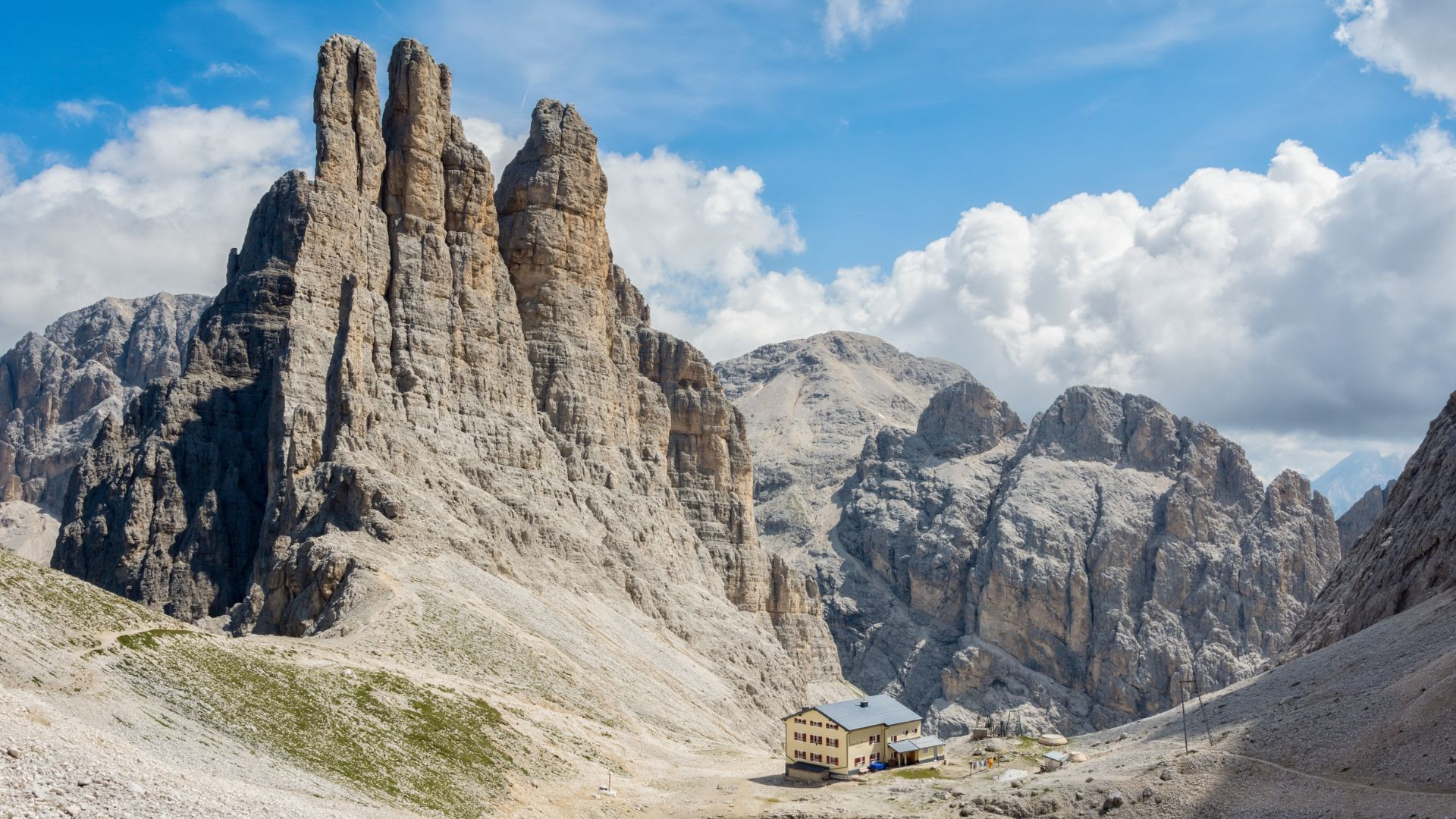 Tours du Vajolet et refuge - Catinaccio - Dolomites - Italie