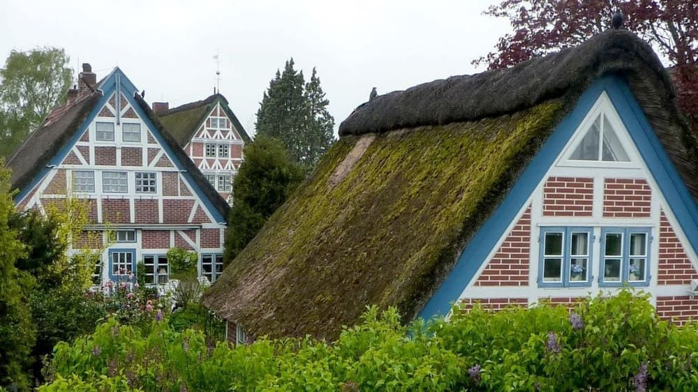 Maisons à colombages de Steinkirchen dans l'Altes Land - Allemagne