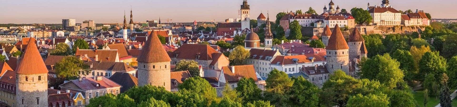 Tours médiévales et toits rouges de la vieille ville - Tallinn - Estonie