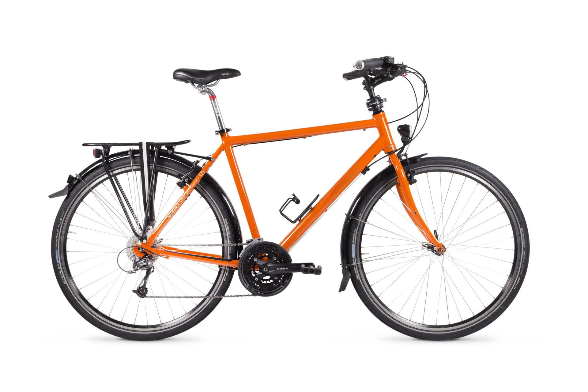 Vélo de randonnée homme orange - photo produit