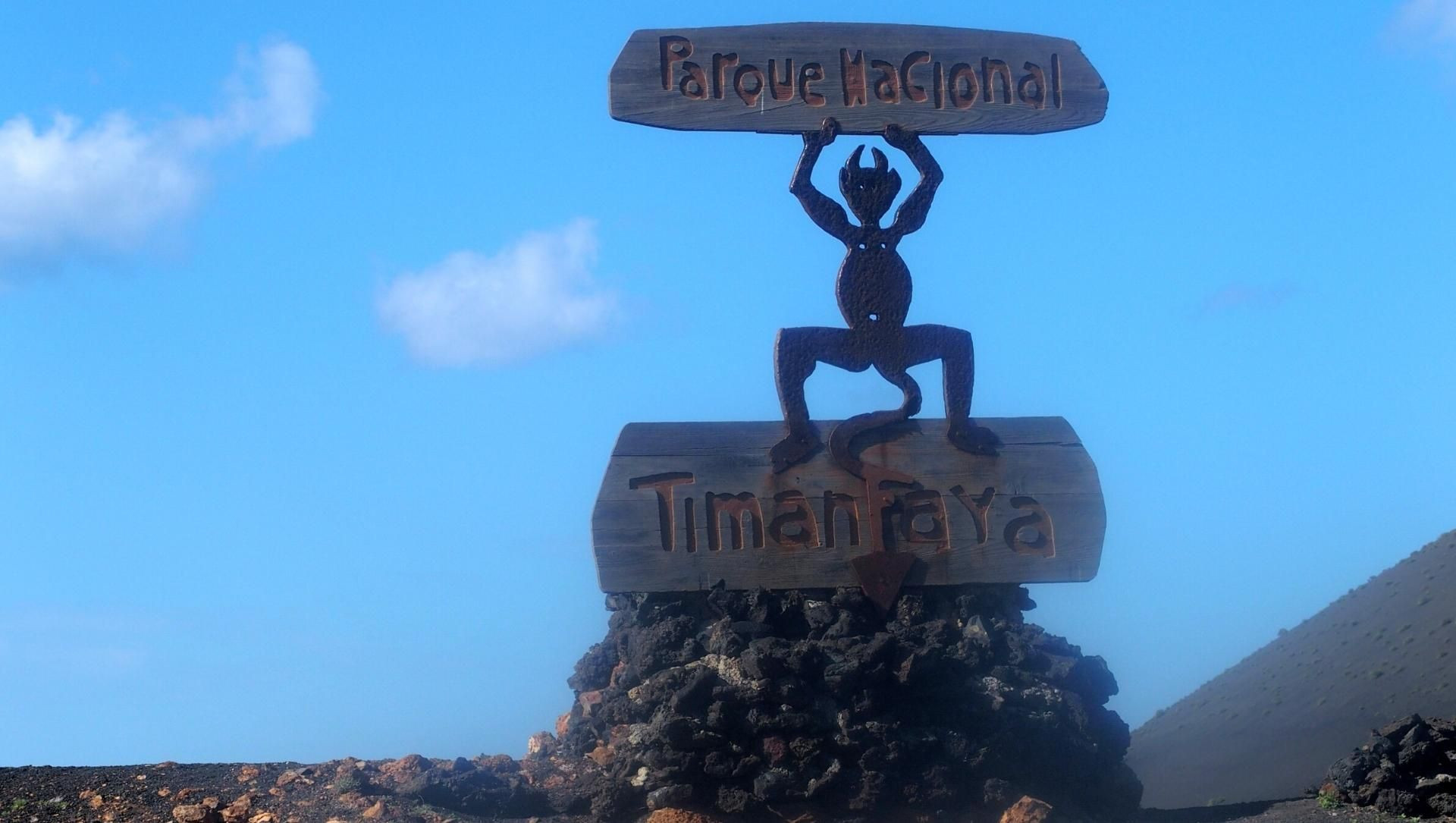 © Jean-Claude Praire Panneau du diable du parc national de Timanfaya - Lanzarote - Espagne