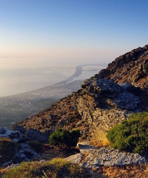 Vue depuis le Pigno sur les hauteurs de Bastia - Corse - France