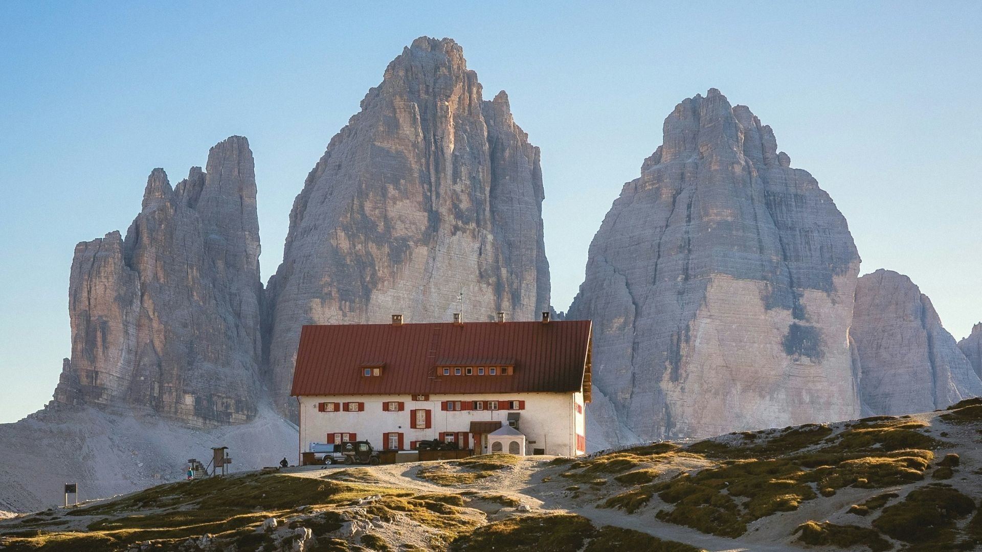 Refuge Locatelli sous les Tre Cime - Lavaredo - Dolomites, Italie