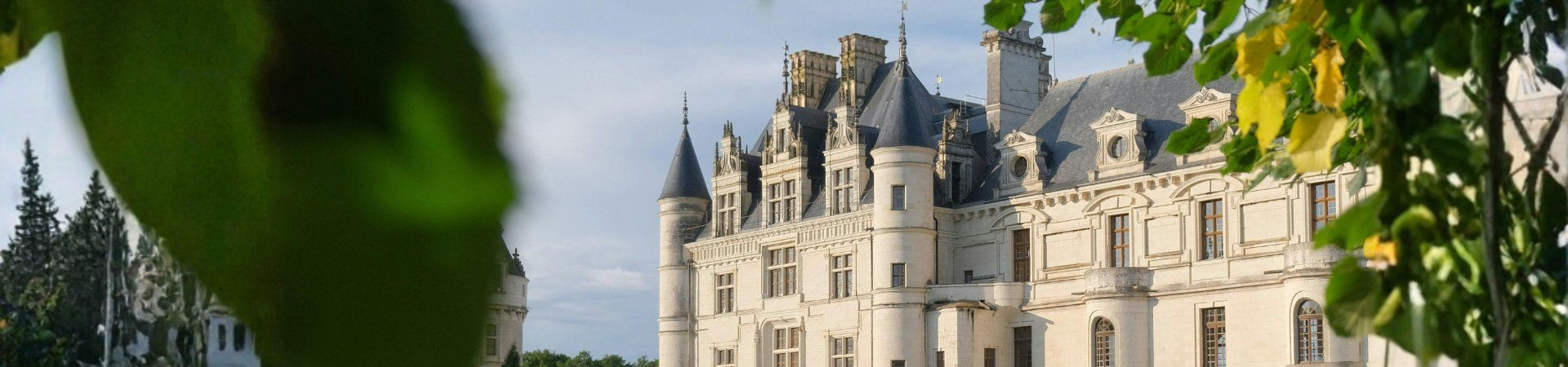 Château Renaissance encadré de feuillage - Val de Loire - France