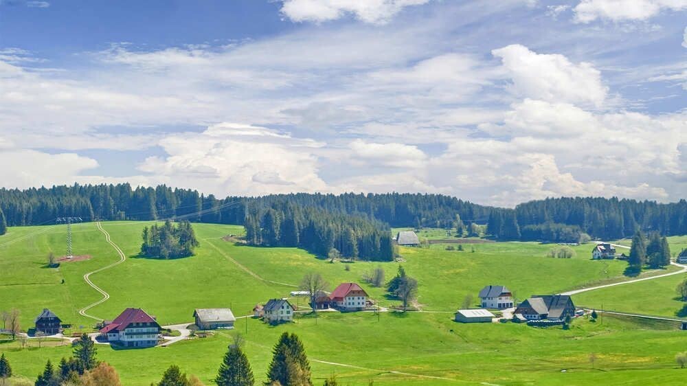 Campagne vallonnée et fermes traditionnelles - Forêt-Noire - Allemagne