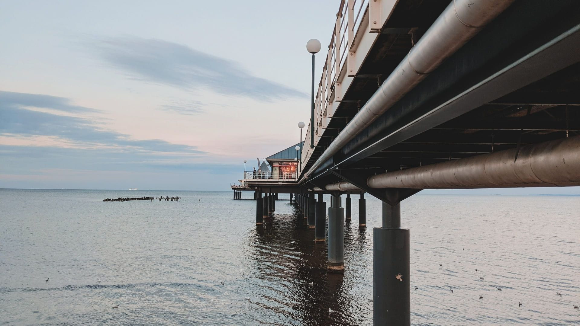 Jetée (Seebrücke) sur l'île d'Usedom - mer Baltique - Allemagne