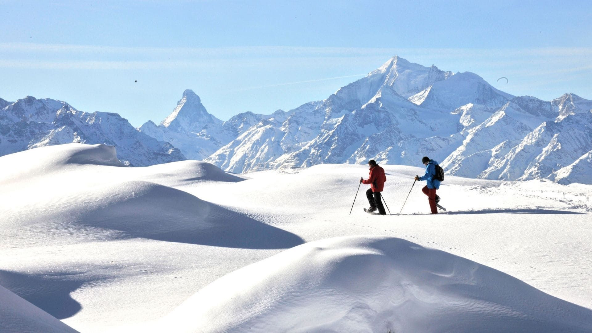 Randonnée en raquettes près d'Aletsch - Valais - Suisse