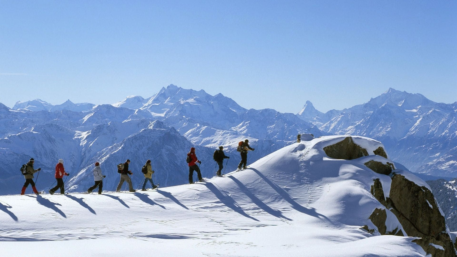 Raquettes près d'Aletsch - Suisse