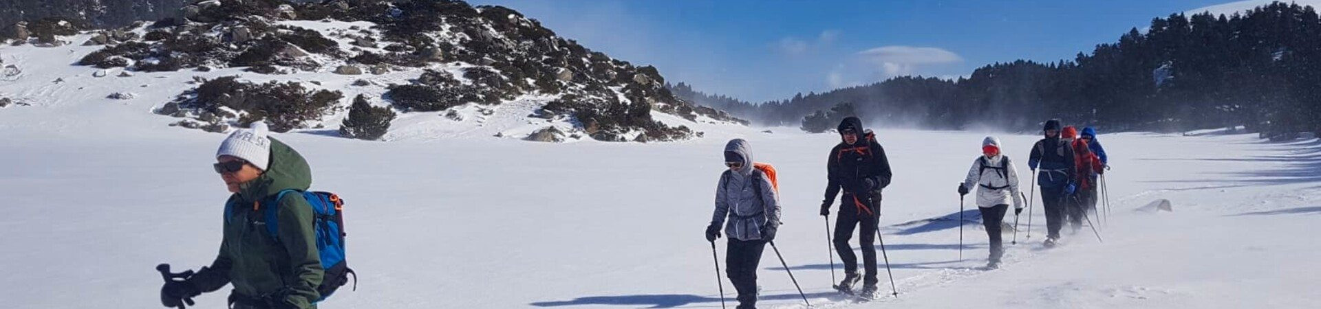 Randonnée en raquettes sur le plateau enneigé - Vercors - France