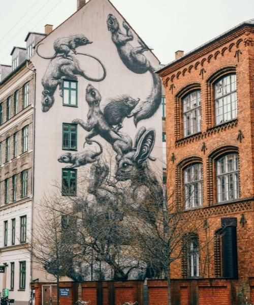 Fresque murale - Copenhague - Danemark