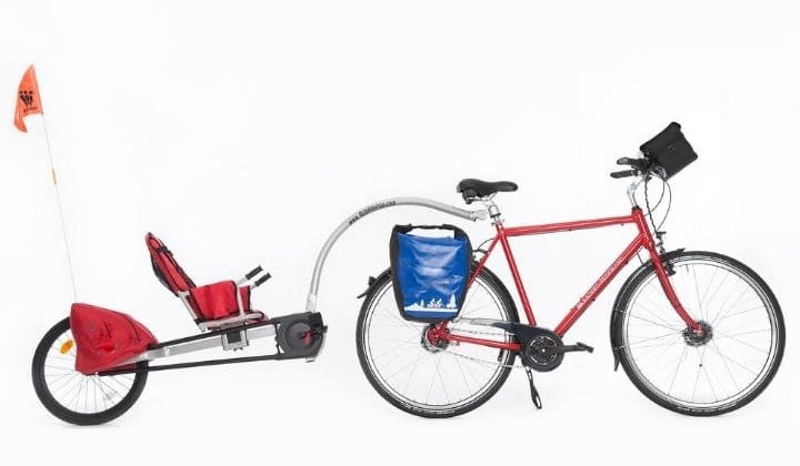 Velo de randonnee avec remorque enfant Weehoo - Equipement velo famille