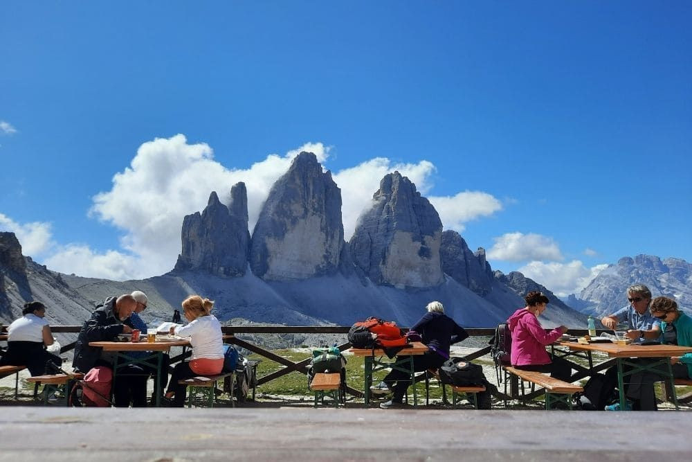 Tour des Tre Cime et pique nique au refuge Locatelli