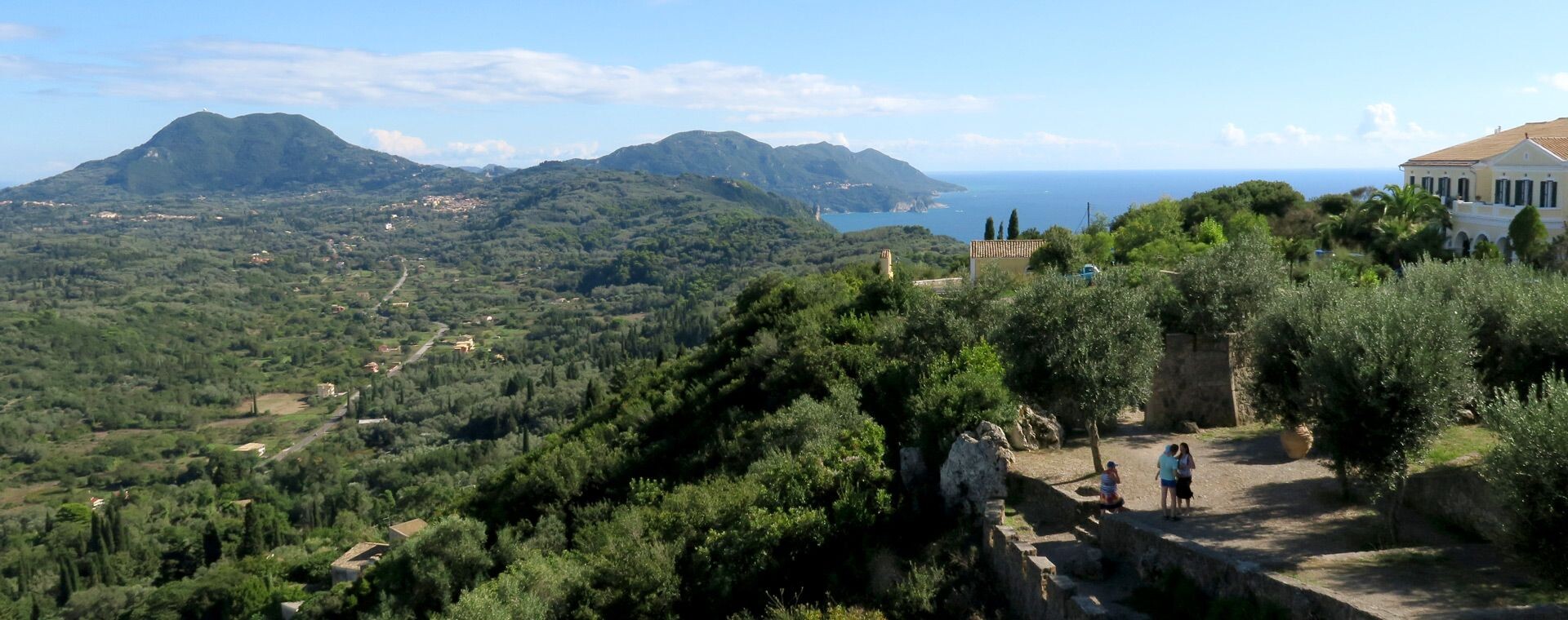 Vue Depuis Trone Kaiser Pelekas - Grèce