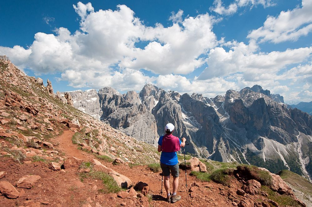 Vue sur le massif du Rosengarten (Catinaccio en italien)
