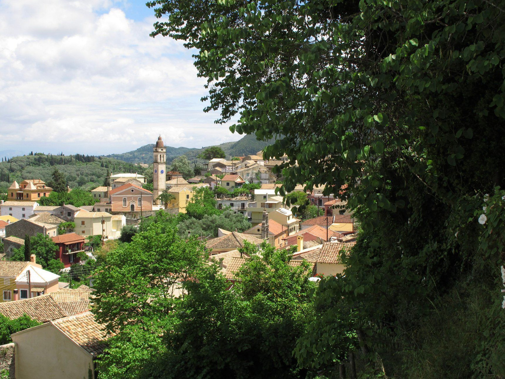 Village et clocher - Corfou - Grèce