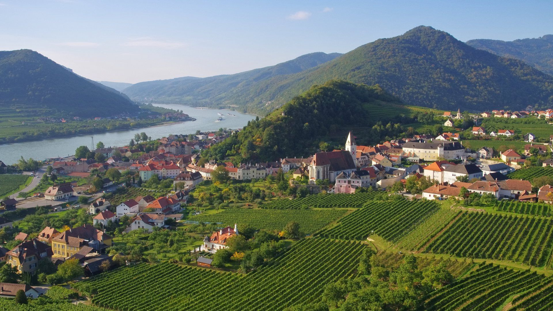 Village et vignobles au-dessus du Danube - Spitz - Wachau - Autriche