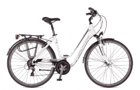 Velo de randonnee blanc pour circuit Prague-Vienne