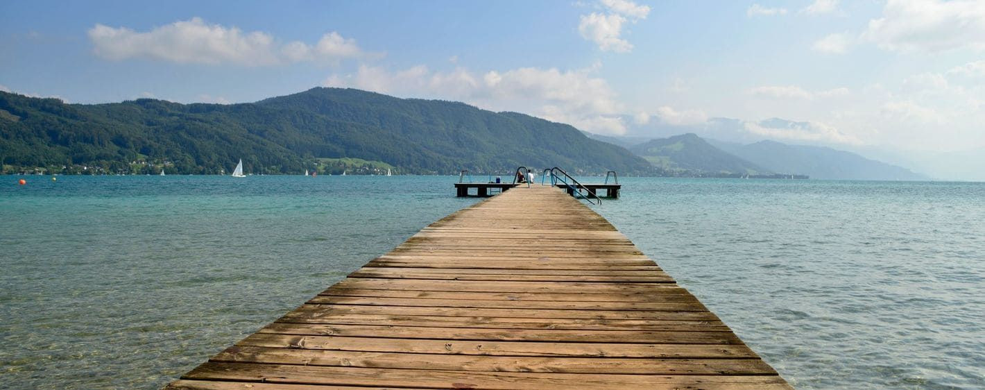 Ponton en bois sur l'Attersee - Salzkammergut - Autriche