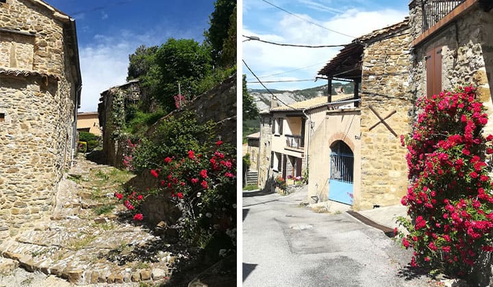 Ruelles typiques des villages drômois