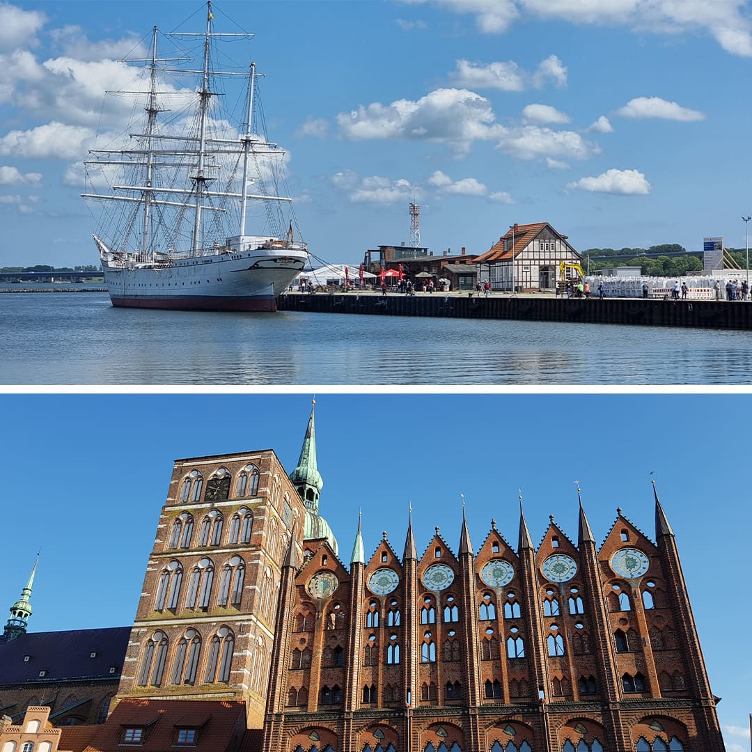  Stralsund, son port et l'hôtel de ville © Anne-Marie Billault
