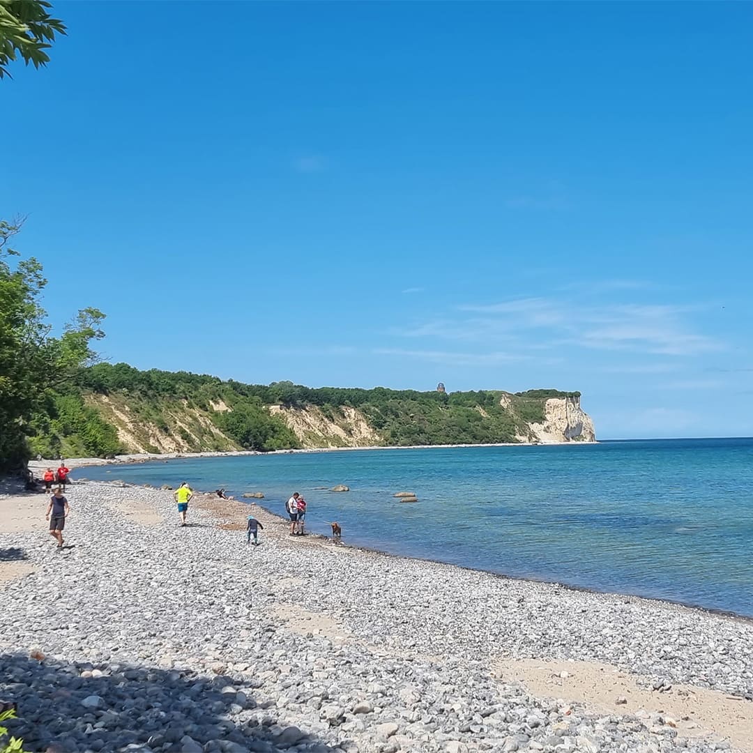 Les falaises de craie vues de Vitt © Anne-Marie Billault