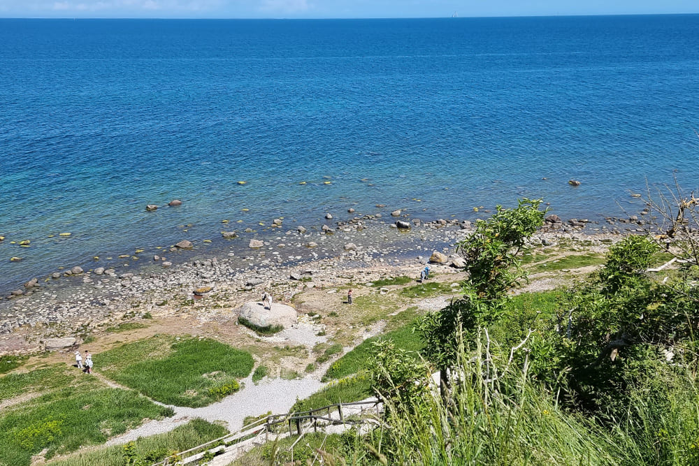 Rügen la plage est tout en bas © Anne-Marie Billault