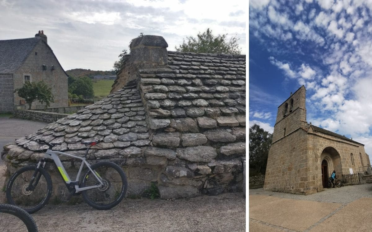 Buron et église en Aubrac