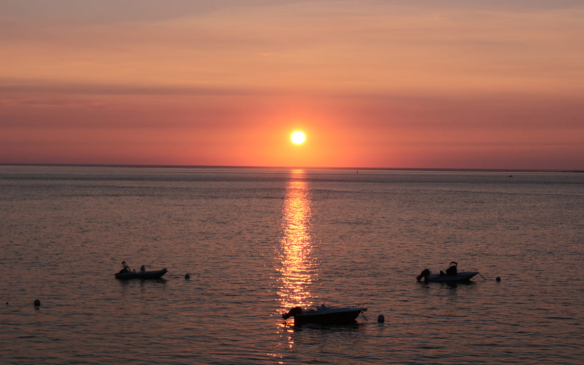 Coucher de soleil depuis le bassin d'Arcachon © Angélique Saget